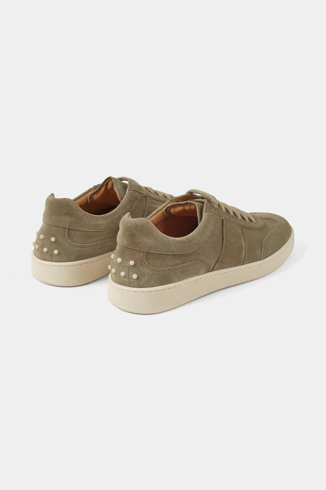 Sneakers en peau à picots - Taupe - Image 3