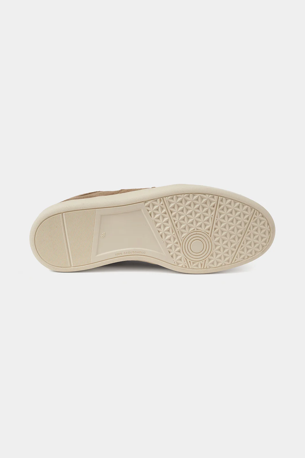 Sneakers en peau à picots - Taupe - Image 6