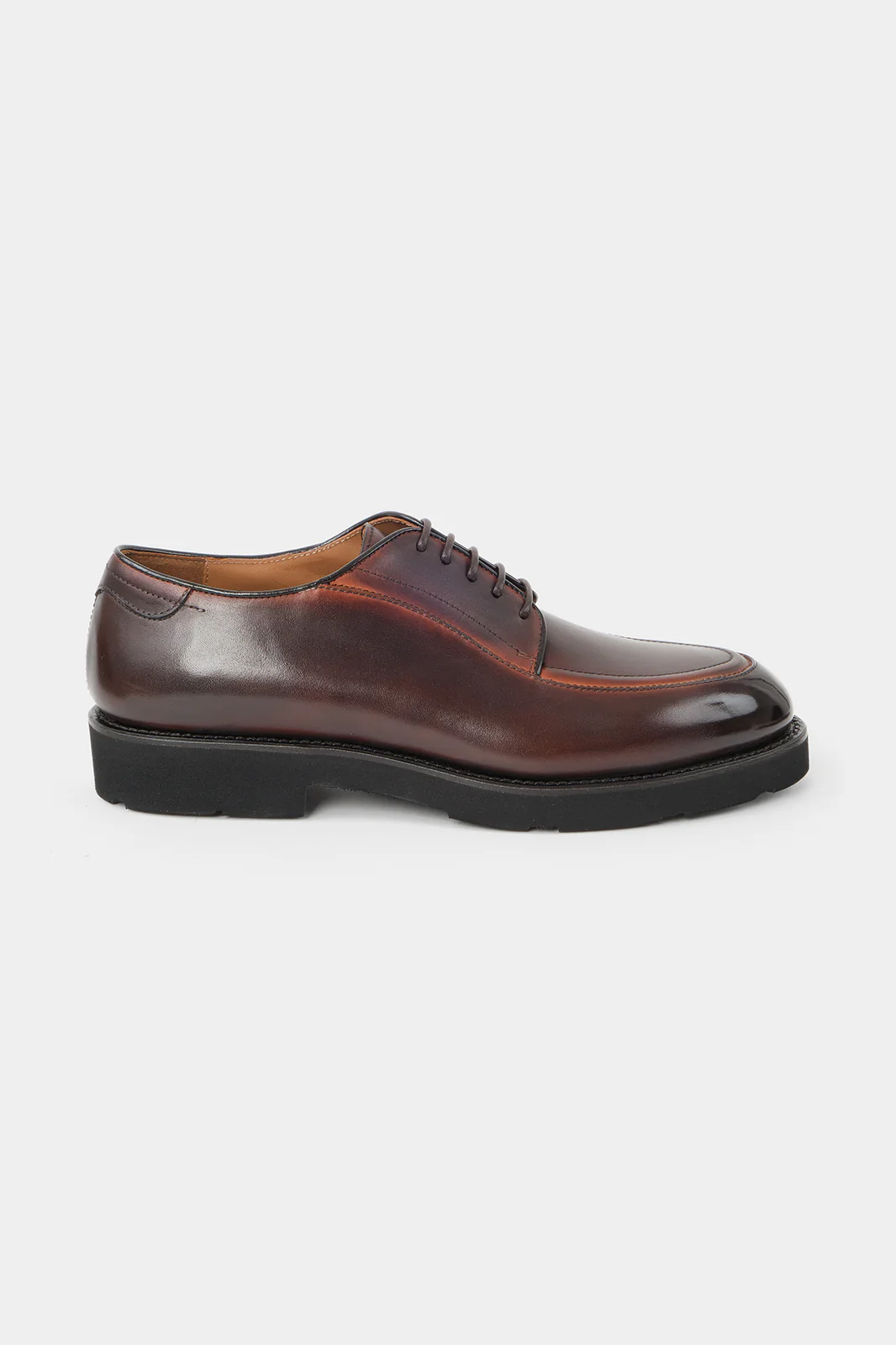 Souliers à lacets patiné - Marron - Image 4