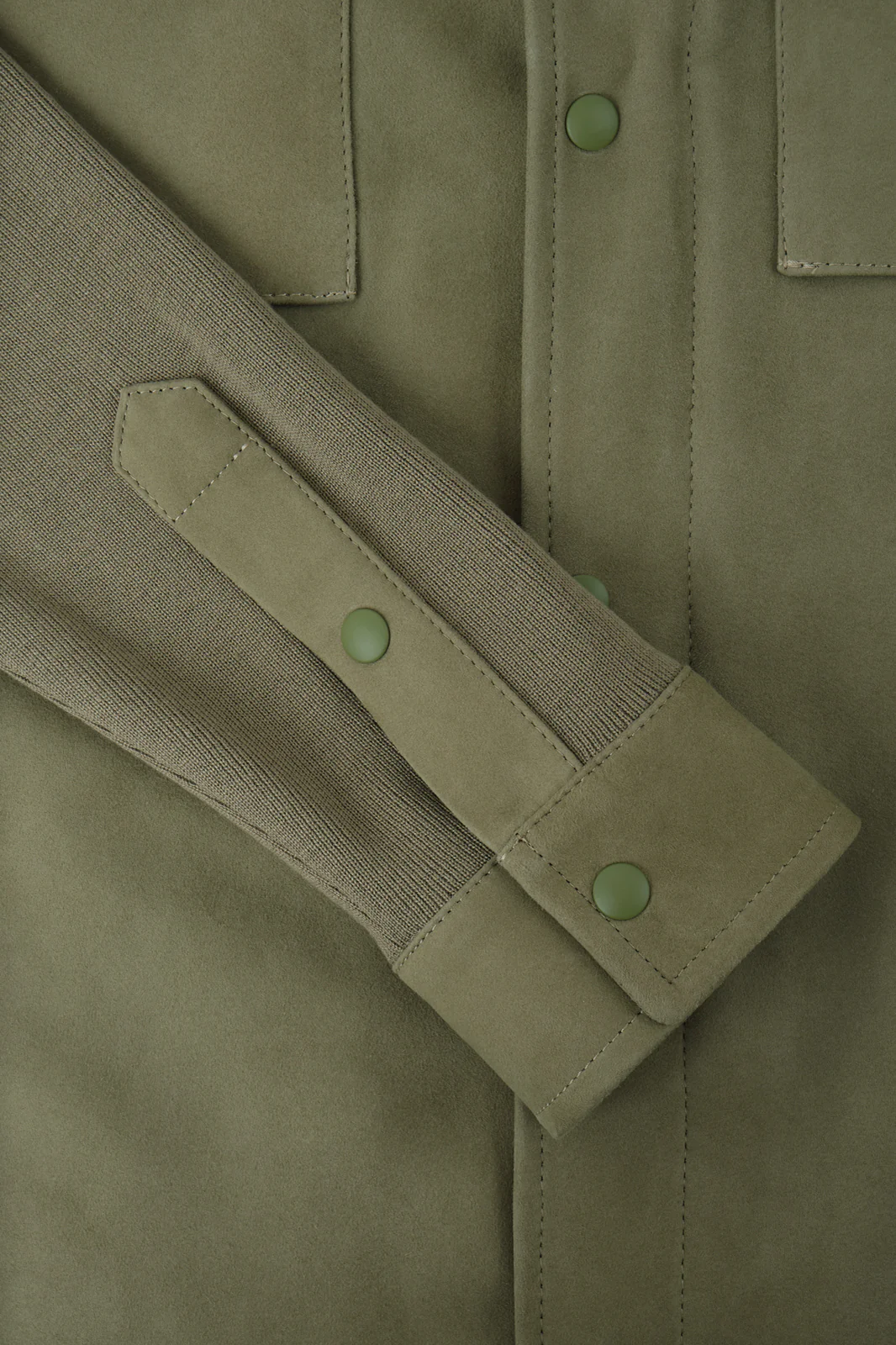 Surchemise - Bi-matière - Céladon foncé - Image 3