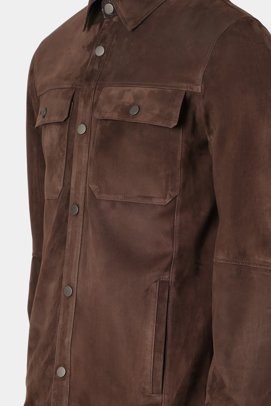 Surchemise en peau - Marron - Image 4