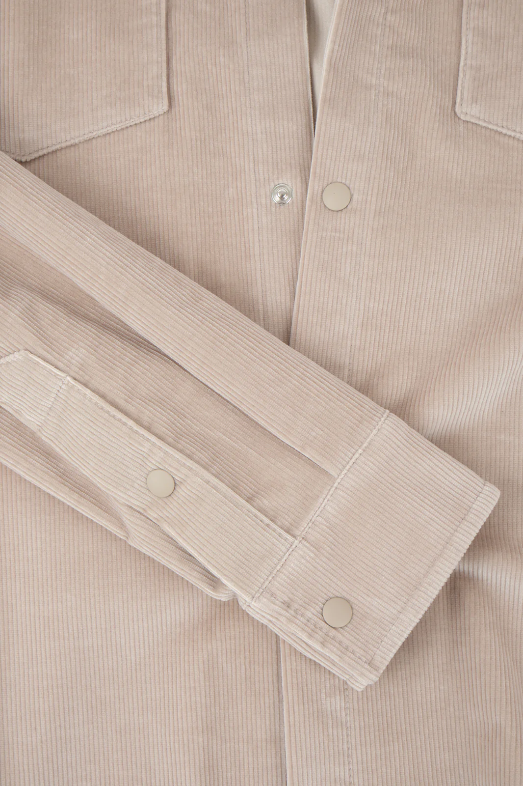 Surchemise velours côtelé - Beige - Image 4