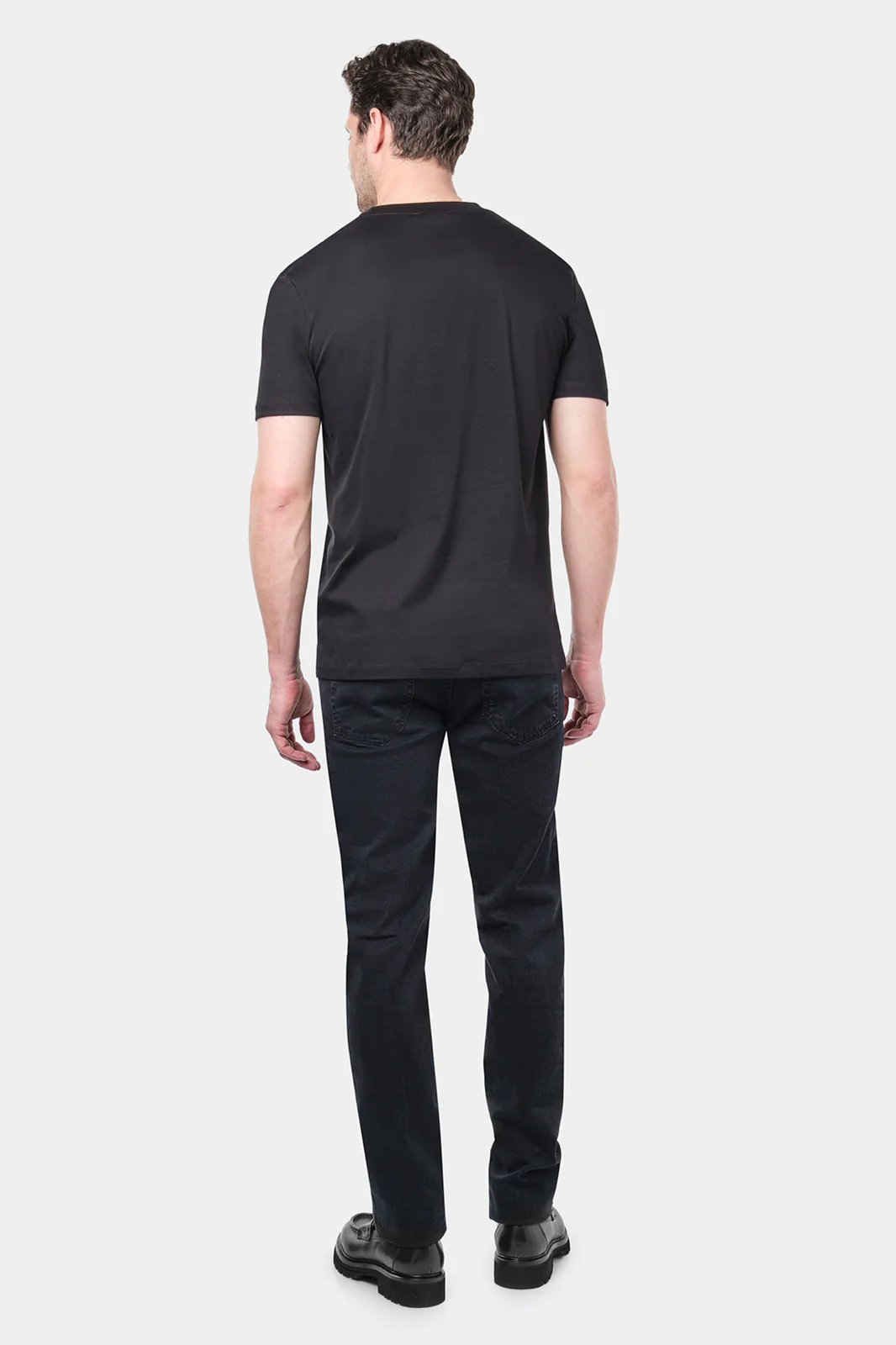 T-shirt Vayan col rond en ice coton - Noir - Image 4