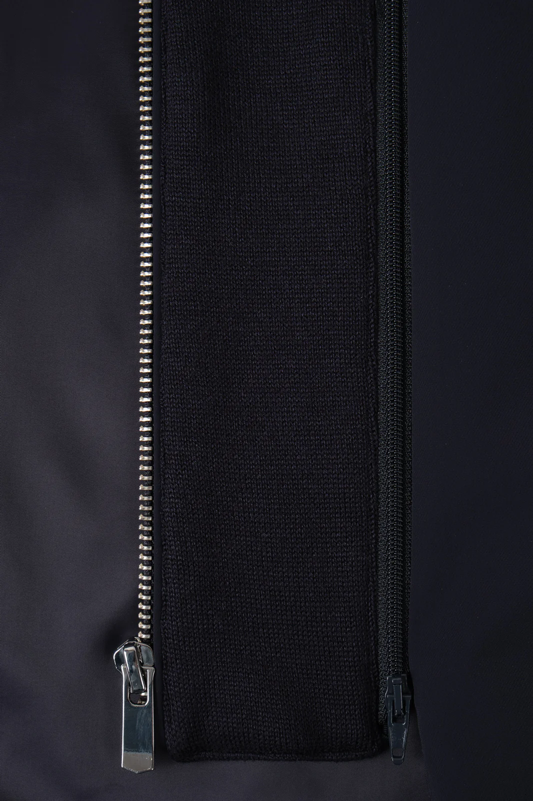 Veste bi-matière à capuche - Marine - Image 3