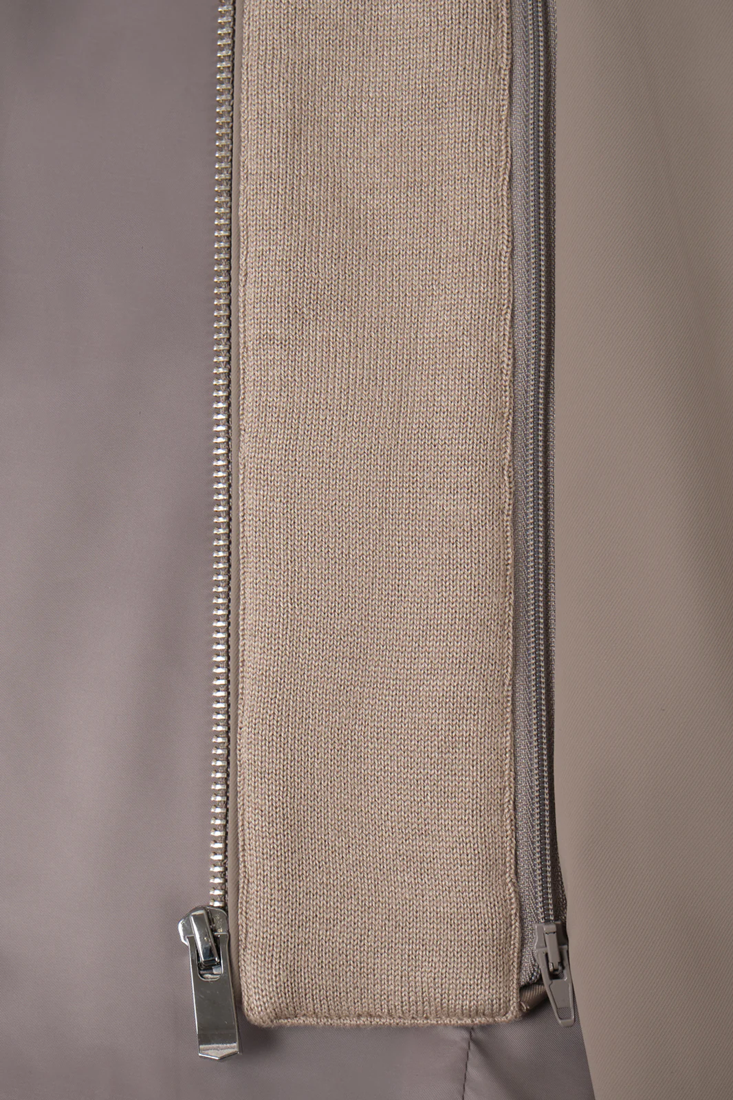 Veste bi-matière à capuche - Noisette - Image 3
