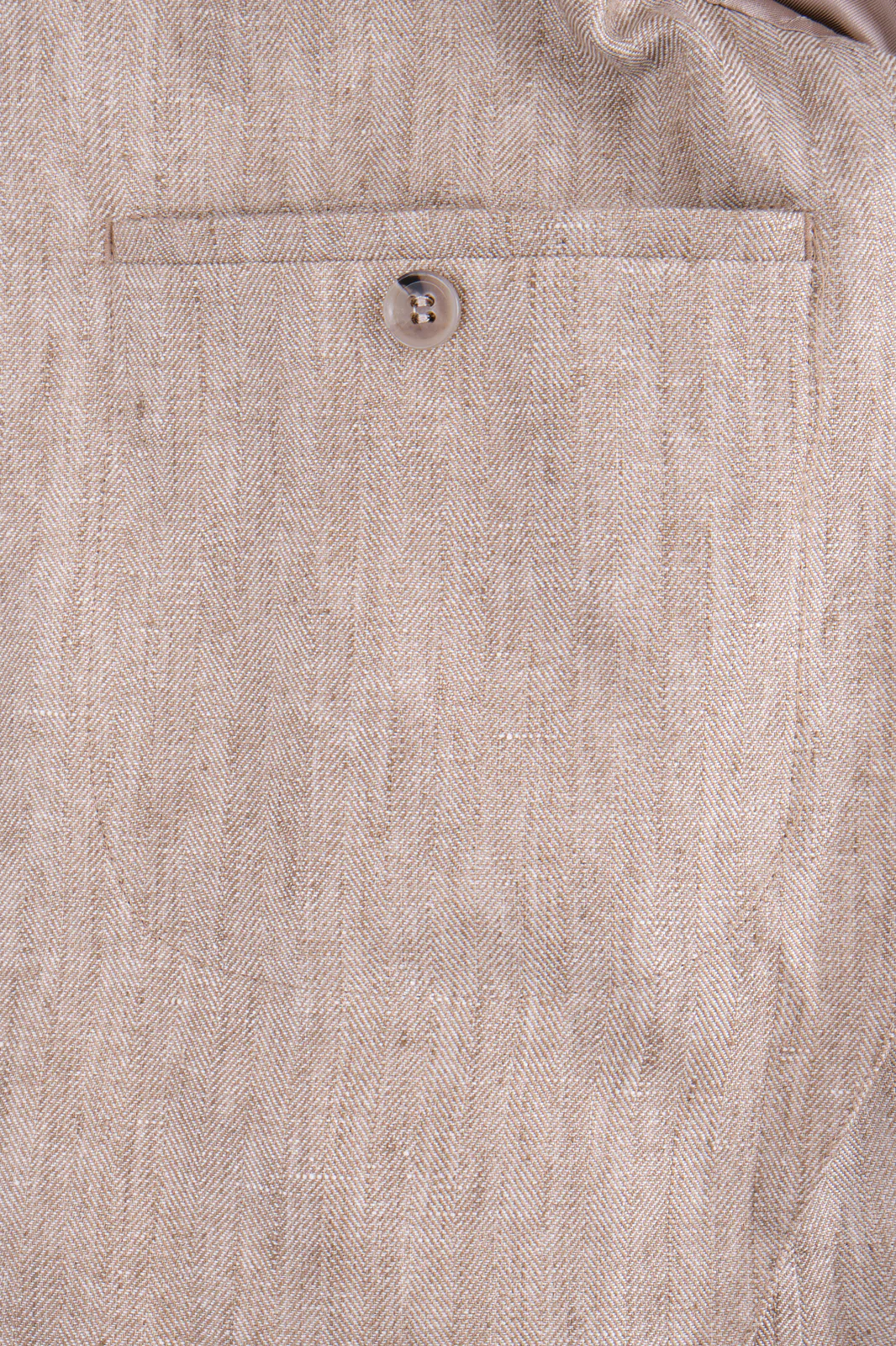 Veste en lin poche plaquée - Beige - Image 4