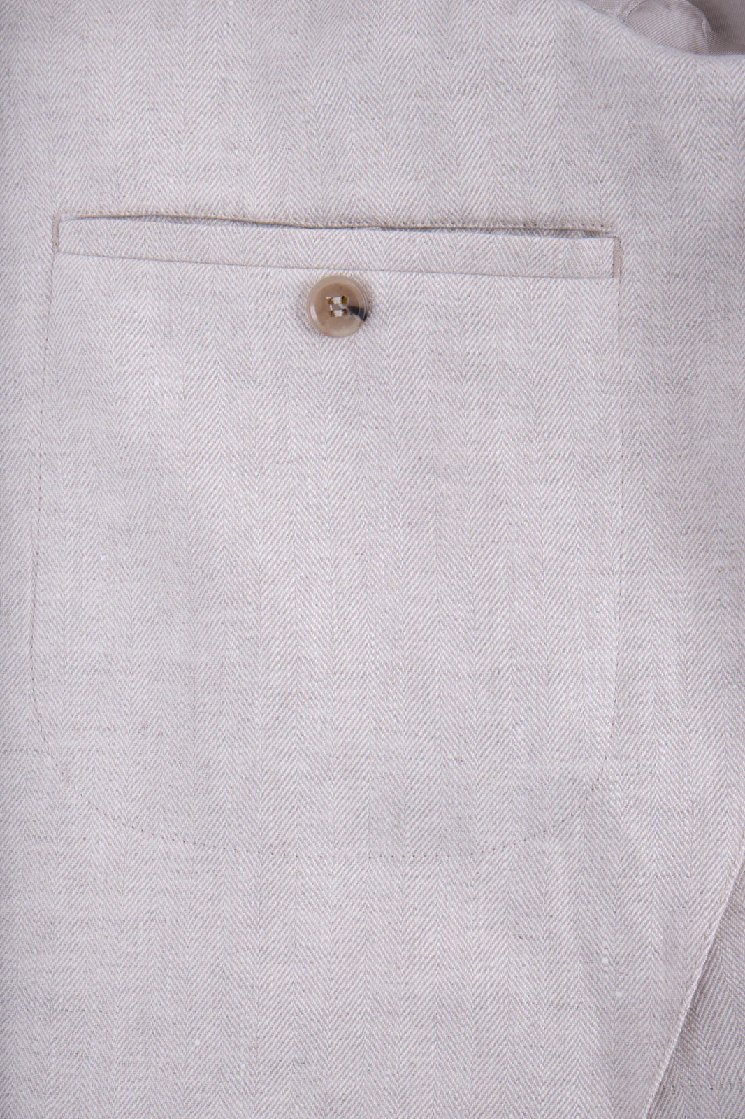 Veste en lin poche plaquée - Gris clair - Image 4
