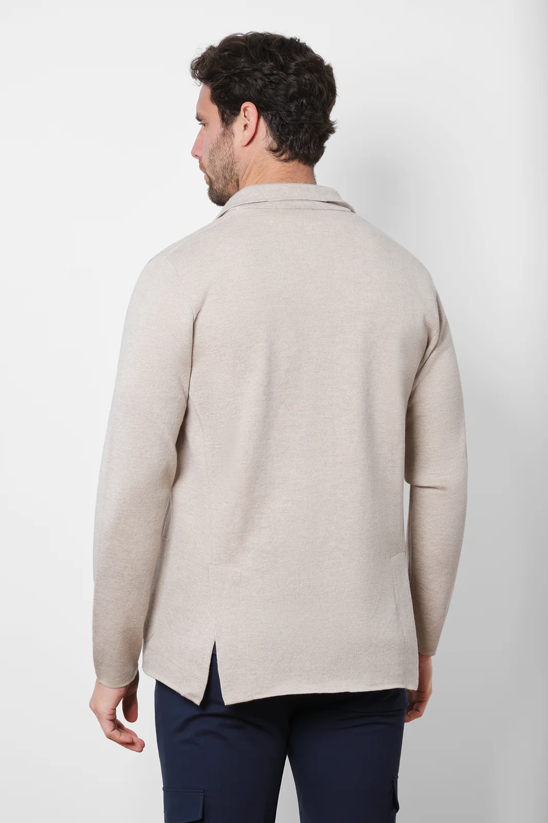 Veste maille - Beige - Image 4