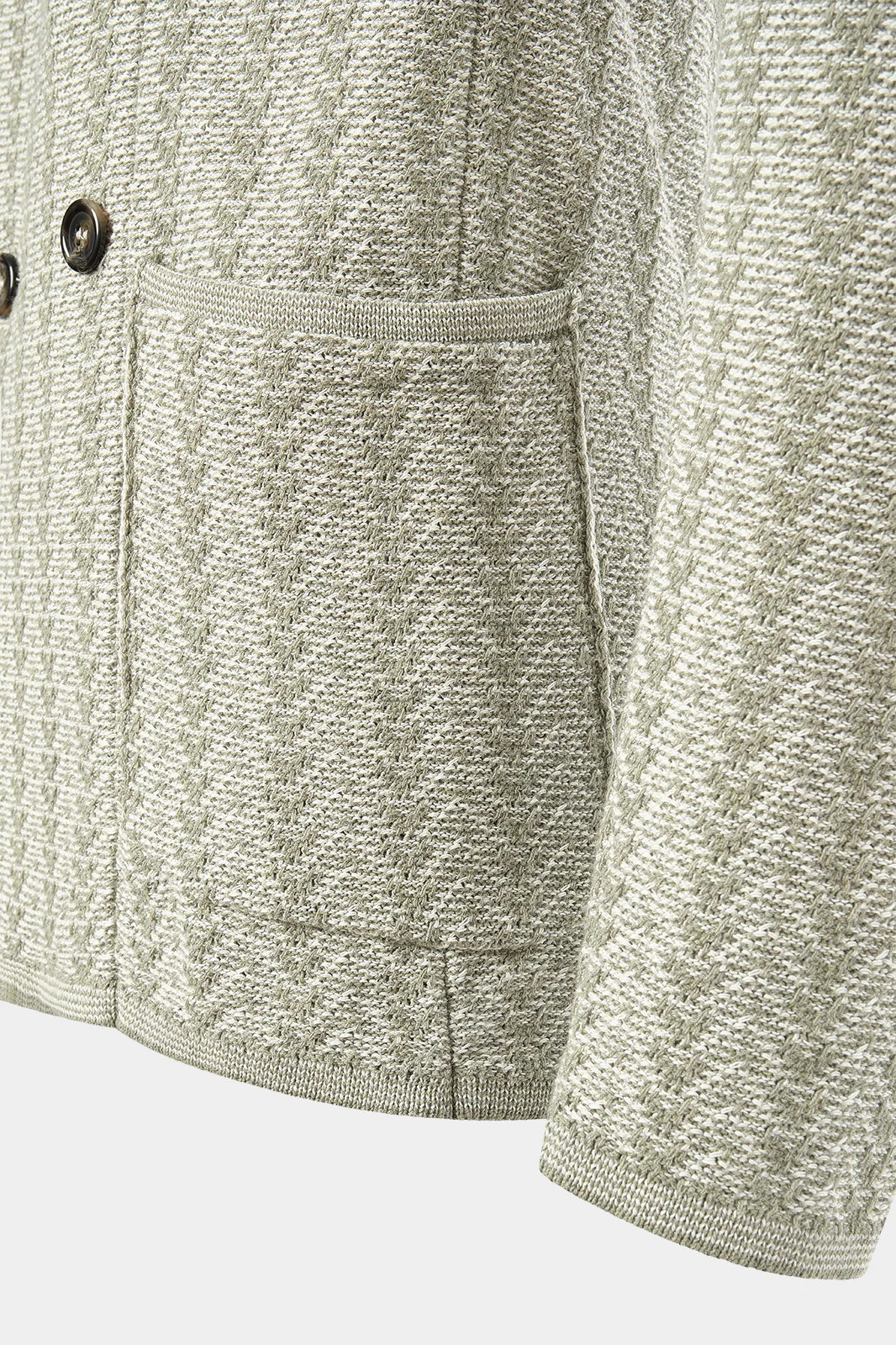 Veste maille croisée - Kaki - Image 3