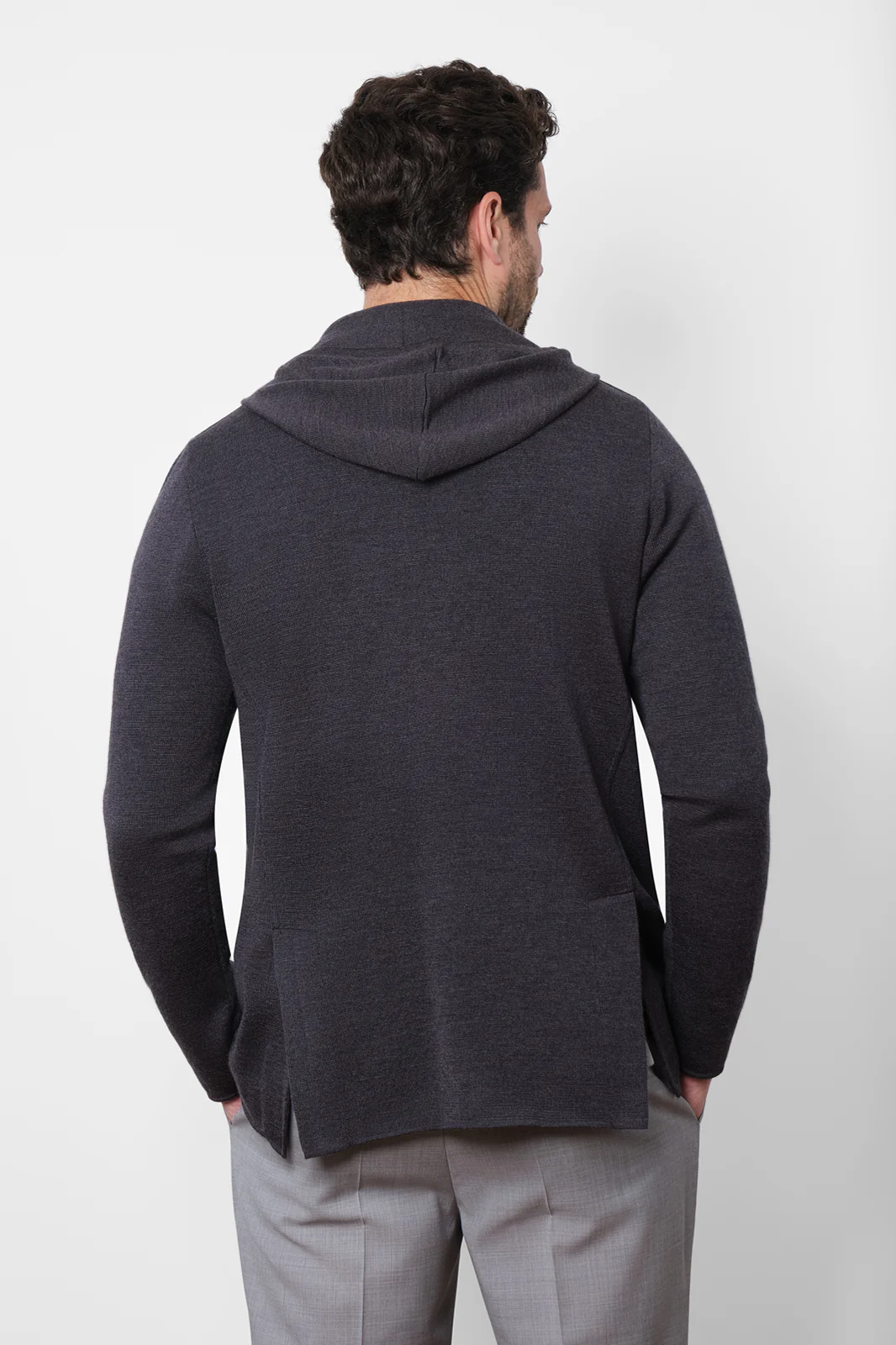 Veste maille - Gris - Image 5
