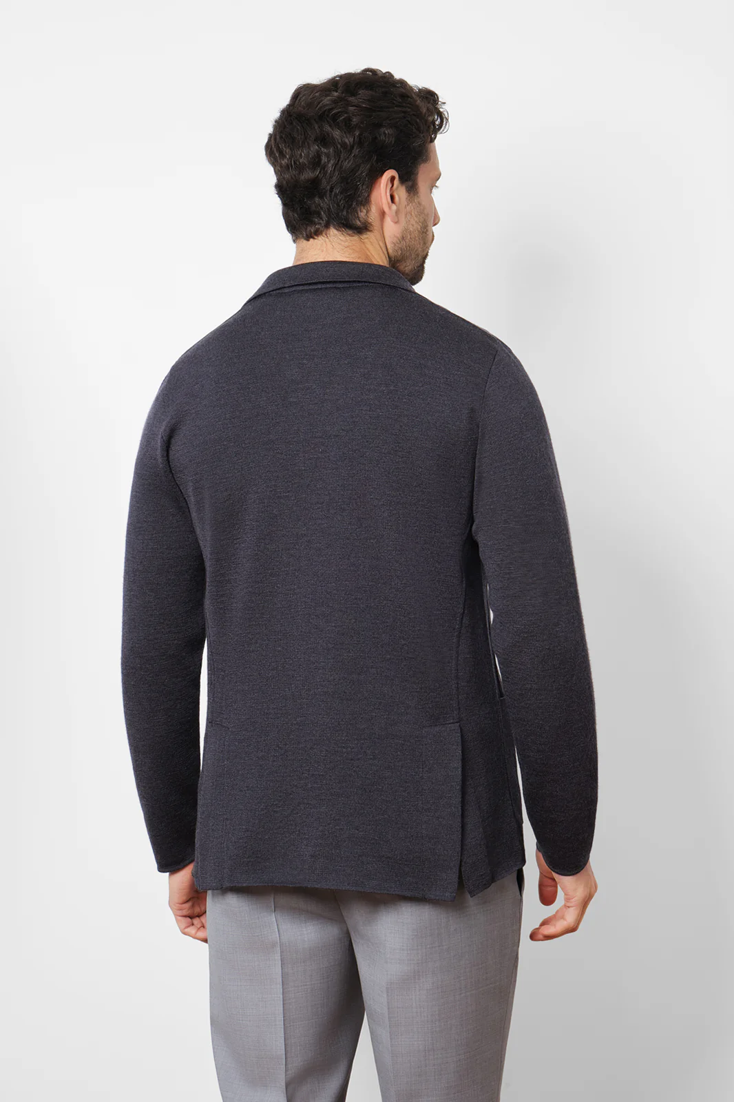 Veste maille - Gris - Image 6